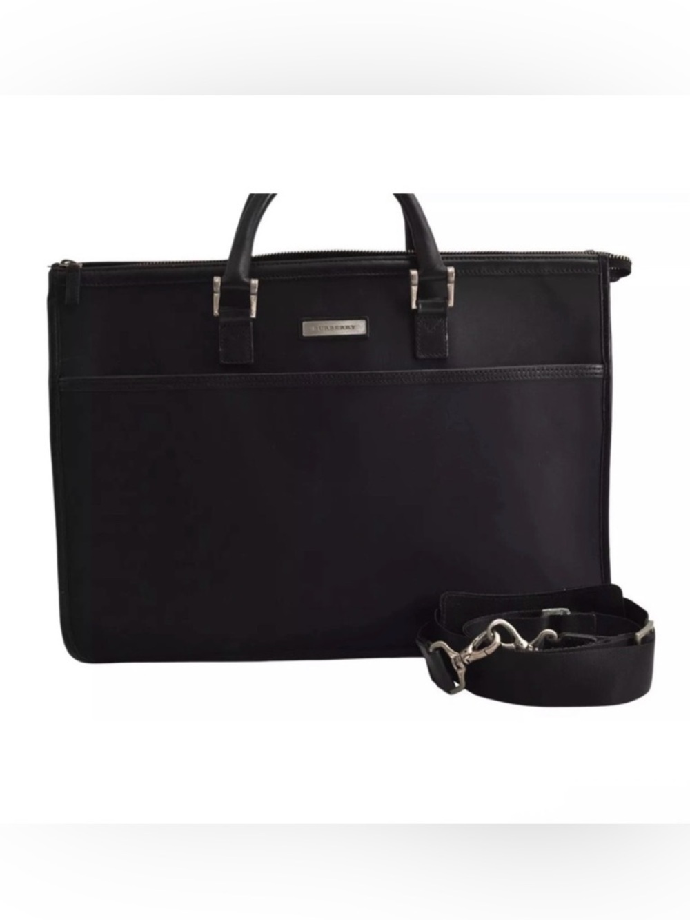 BURBERRY Authentic  Nylon  2Way Business  Briefcase with COA- Preowned